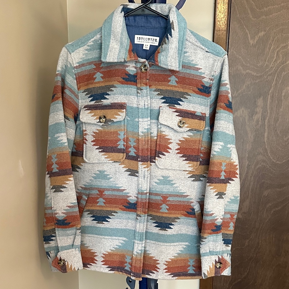 Idyllwind Multicolor Patterned Pea Coat